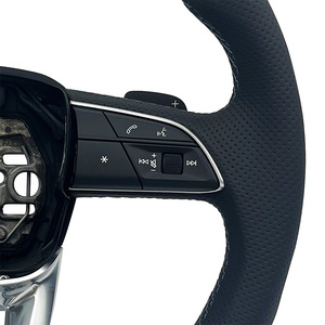 Volante de Cuero Personalizado Línea S para Audi A3 <span class=keywords><strong>A4</strong></span> S5 B7 RS6 TT 8j S4 B9 <span class=keywords><strong>2014</strong></span> - Product Image 5