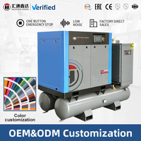 Compresseur d'air à vis rotatif 7,5 kW 380 V 60 Hz monophasé 5 CV avec sécheur d'air à onduleur lubrifié