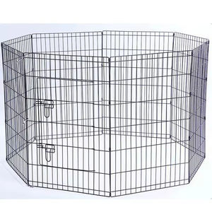 Joysing DIY büyük Pet köpek kafesi köpek taşınabilir Metal tel çit açık ve kapalı oyun parkı ve <span class=keywords><strong>Run</strong></span> yavru çit kulübesi - Product Image 6