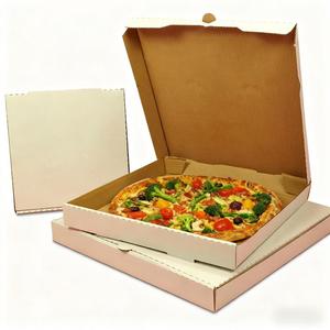 Boîte à <span class=keywords><strong>pizza</strong></span> personnalisée en matériaux recyclés, logo imprimé sur mesure, emballage rectangulaire thermique jetable pour sushis et plats chauds - Product Image 2