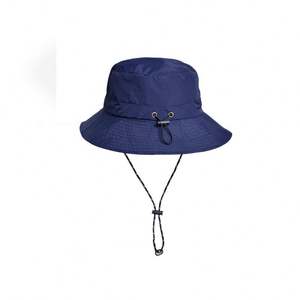 Custom Logo Camp Hiking Fishing Waterproof Men Cap Mesh <b>Bucket</b> <b>Hat</b> <b>With</b> <b>String</b> UV Protection - Product Image 2