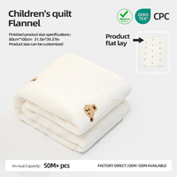 Couverture Bébé Personnalisée en Flanelle Brodé – Douce, Confortable, en Polaire, pour Nourrissons et Tout-Petits, Idéale pour la Sieste, Couverture Chaude pour Chambre Climatisée