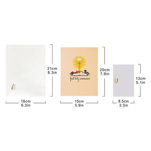 Tarjeta de felicitación 3D de primera comunión con diseño de Cruz religiosa para niño niña Iglesia celebración recuerdo regalo - Product Image 4