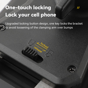 Soporte para teléfono de bicicleta Yueli, ajustable con rotación de 360 grados para patinetes, tamaño único, montaje de resina plástica - Product Image 5