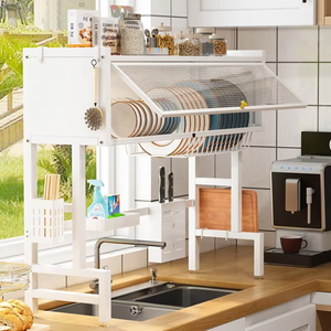 Popular producto caliente Mesa escurridor <span class=keywords><strong>estante</strong></span> <span class=keywords><strong>poner</strong></span> vajilla cocina plato <span class=keywords><strong>estante</strong></span> de almacenamiento accesorios de cocina <span class=keywords><strong>estante</strong></span> de Metal - Product Image 2