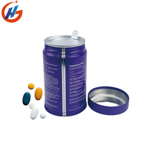 Boîte de conserve ronde pour complément alimentaire, boîte de conserve ronde personnalisée pour l'emballage de capsules de vitamines