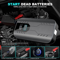Démarreur de batterie portable au lithium 12V 2500A, chargeur de batterie de voiture, batterie externe, chargeur de moto, kit d'outils d'urgence pour camion