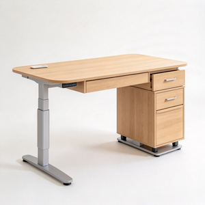 Escritorio de Computadora con Altura Ajustable y Almacenamiento en Cajones, Mesa de Oficina de Madera para el Hogar, Oficina o Escuela - Product Image 2