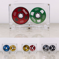 Bobine métallique couleur personnalisée en usine, cassette transparente à bobine ouverte, 50 minutes, double face, vierge, pour enregistrement audio, décoration rétro, cadeau