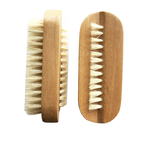 Prix de gros Brosse de douche en bambou à poils naturels pour peau propre et sèche Brosse à ongles de bain en bois de forme ovale - Product Image 2