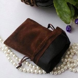 Sacs à bijoux rectangulaires pliables en velours personnalisés à bas prix avec logo, sacs d'emballage cadeau tendance en gros pour collier de perles - Product Image 4