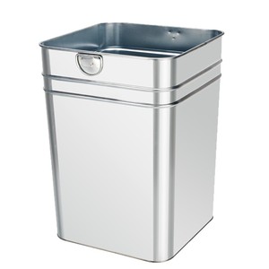 Bote de basura rectangular para exteriores con cubeta interior de acero galvanizado para contenedores de basura de coche - Product Image 1