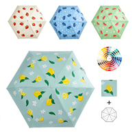 Parasol de poche pliable 5 sections rose 190T léger avec logo personnalisé de haute qualité, protection UPF50++, prix direct usine, mini parapluie manuel