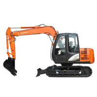 Excavator Bekas Hitachi ZX75, Manual Original Zx75 Excavator Asli dengan Blade Hitachi Zx75-6A Excavator
