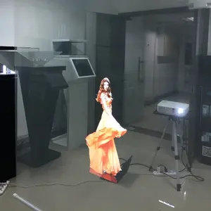 Pantalla de holograma de proyección trasera, película transparente de proyección trasera para vidrio
