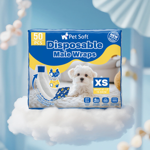 <span class=keywords><strong>Pannolini</strong></span> per <span class=keywords><strong>cani</strong></span> morbidi per animali domestici stampati personalizzati 50 pezzi di tessuto impermeabile per <span class=keywords><strong>cani</strong></span> di piccola taglia e gatti Film materiale - Product Image 5