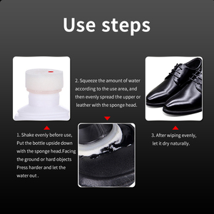 Vente flash 100ml  Soin des chaussures <span class=keywords><strong>Cirage</strong></span> pour chaussures Blanc Brun Noir Liquide Bouteille de <span class=keywords><strong>cirage</strong></span> pour chaussures avec cire de carnauba <span class=keywords><strong>Cirage</strong></span> pour cuir - Product Image 3