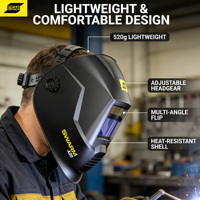 Casque de soudage à obscurcissement automatique professionnel ESAB, masque avec capteurs haute sensibilité, teinte réglable, certifié CE pour tous les types de soudage