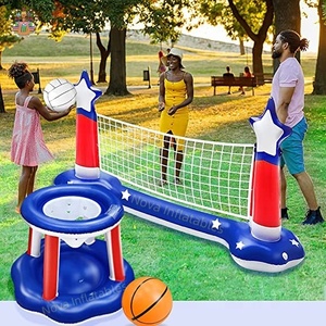Grand <span class=keywords><strong>filet</strong></span> de <span class=keywords><strong>volley</strong></span>-ball gonflable pour <span class=keywords><strong>piscine</strong></span> et panier de basket-ball, jouets aquatiques pour <span class=keywords><strong>piscine</strong></span>, fournitures de fête flottantes pour adultes et enfants - Product Image 3