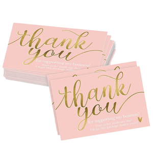<span class=keywords><strong>Tarjetas</strong></span> de agradecimiento personalizadas de diseño gratuito, LOGOTIPO ligeras de lujo con <span class=keywords><strong>tarjetas</strong></span> de visita de la empresa, código QR, papel de arte, MOQ Offset en relieve - Product Image 2