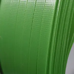 16mm 18mm High Tensile Strength Green Embossed Plastic Packing Strap Belt PET Packing Strapping Band Roll