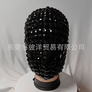 Masque en résine de perles blanches pour cosplay, fête, style amusant, coiffe décorative DIY - Product Image 3