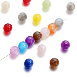 10 adet/torba 8mm 10mm 12mm parlak Mermaid reçine yuvarlak boncuk fantezi renkli akrilik dağınık boncuklar DIY boncuk malzeme için - Product Image 3