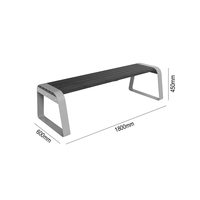 Banc de parc au design moderne et élégant, mobilier urbain pour les zones paysagères des musées et les quartiers muséaires