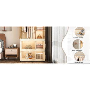 Armoire Portable Nobel 6 Pièces avec Portes Magnétiques pour Rangement de Vêtements dans la Salle de Bain - Product Image 6