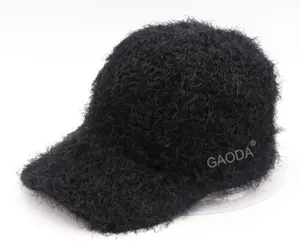 DS Wholesale Fashion Mohair Crochet Hat Winter Hat Visor Sun Hat For Women