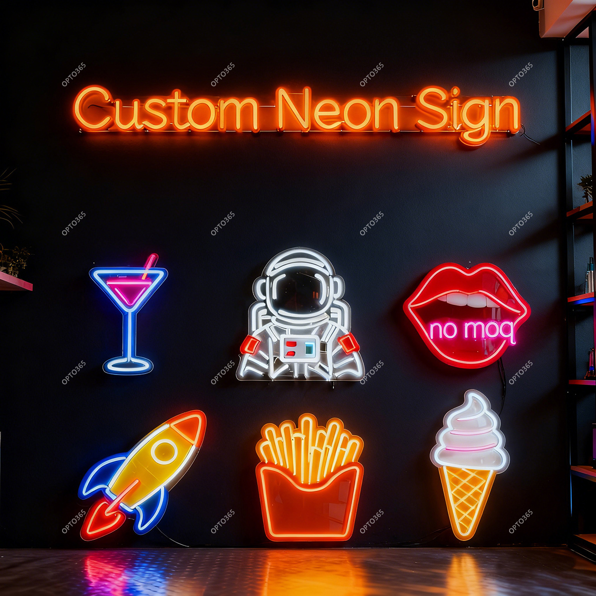 Custom Waterproof Plastic LED Neon Light Sign with IP33 Rating Colorful Options Dimmable Electric Board · image 6