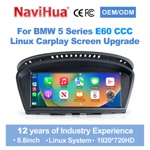 Navihua Actualización 8.8'' Estilo OEM para BMW Serie 5 E60 CCC 2005-2010 Radio con Sistema <span class=keywords><strong>Linux</strong></span>, Carplay Inalámbrico, Reproductor Autoestéreo - Product Image 1
