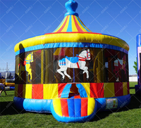 Maison de rebond de carrousel de jardin pour enfants, jouets de location de fête commerciale, maison de rebond gonflable