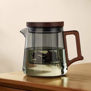 BONTOP Tetera Portátil de Vidrio de Borosilicato de Diseño Clásico de 600ml, Ecológica, Resistente al Calor, con Filtro de Red, Juego de Té - Product Image 4