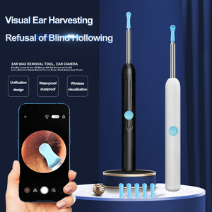 Nettoyeur d'oreilles intelligent visuel 1296P HD WiFi 6 LED avec alerte tympanique IA, tige en acier 304, 5 embouts en silicone de rechange, application EarEase, IP55 - Product Image 6