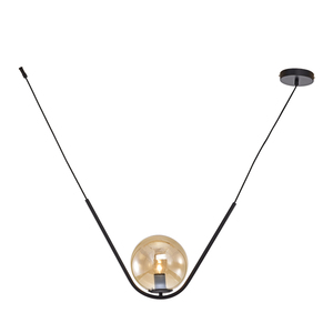 Plafonnier suspendu <span class=keywords><strong>en</strong></span> forme de <span class=keywords><strong>boule</strong></span> de <span class=keywords><strong>verre</strong></span> au design minimaliste Post-moderne, luminaire décoratif d'intérieur, idéal pour un Restaurant - Product Image 3