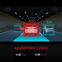 Kamera Dashboard Mobil Dual Lensa ADAS Black Box dengan WIFI FHD 1080p, Grosir Pabrik, Penglihatan Malam Hari