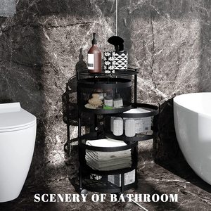 Scaffale da Cucina Girevole a Quattro Livelli, <span class=keywords><strong>Porta</strong></span> Frutta e <span class=keywords><strong>Patate</strong></span>, Non Pieghevole, in Metallo Multifunzione per Alimenti - Product Image 6