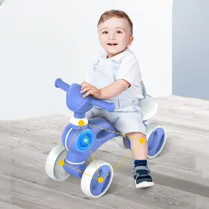 Triciclo de bebé, juguete deslizante para niños, coche Musical para montar en coche, andador de bebé para niños