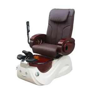 S813 Beauty Salon Elektrische Liege Deluxe Holz massage Glass chale Nagel Spa Pediküre Stuhl ohne Sanitär