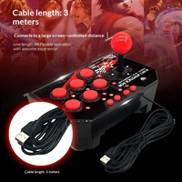 Manette de combat filaire 4-en-1 pour Switch, PS3, PC, Android, jeux de combat, prise en charge de 2 joueurs