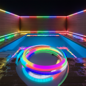 Tira de neón de PVC direccionable Flex 360 grados cuadrada RGB RGBW RGBIC 12V 24V 110V 220V WS2815 de 20mm 40mm IP67 con 3 años de garantía 1cm - Product Image 1