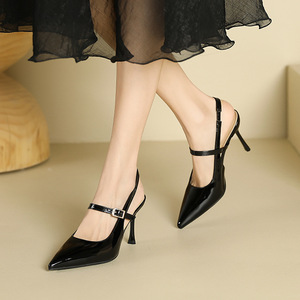 Elegant <b>Pointed</b> Toe Patent Leather High Heels for Women Classic Style Stiletto Pumps Formal Event - Product Image 6
