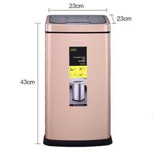 Poubelle intelligente moderne en acier inoxydable avec capteur à induction, personnalisable pour <span class=keywords><strong>la</strong></span> chambre, le bureau, les restaurants, fonctionne sur piles - Product Image 1