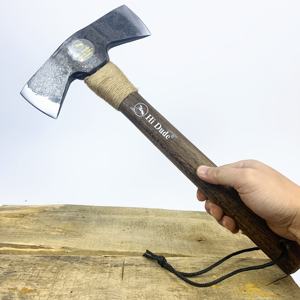 Asse a doppia lama di alta qualità lame in acciaio ad alto tenore di carbonio spesso China in <span class=keywords><strong>legno</strong></span> di quercia manico (400mm) per uso industriale artigianale limitato - Product Image 2