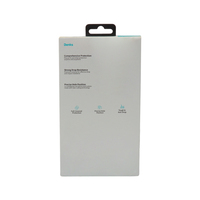 Boîte en carton personnalisée avec fenêtre transparente pour étui de téléphone portable, idéale pour les produits électroniques.