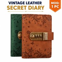 Nouveau carnet A7 personnalisé avec logo en relief, avec serrure à code, journal secret, agenda quotidien, journal de gratitude, carnet en cuir PU