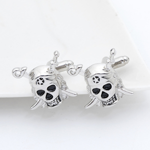 Film périphérique les <span class=keywords><strong>Pirates</strong></span> des Caraïbes boutons de manchette crâne créatif pour hommes accessoires de chemise française - Product Image 5