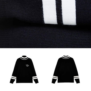 Suéter de hombre con logotipo personalizado, jersey de cuello alto, prendas de punto de alta calidad, top de punto liso de manga larga, suéter de algodón de invierno para hombre - Product Image 4