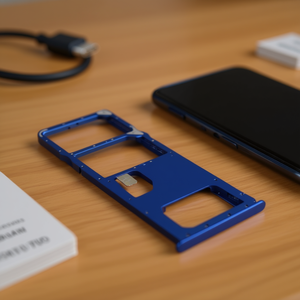 Bandeja para tarjeta Micro SD y SIM Redmi Note 11 4G, material ABS azul - Product Image 3